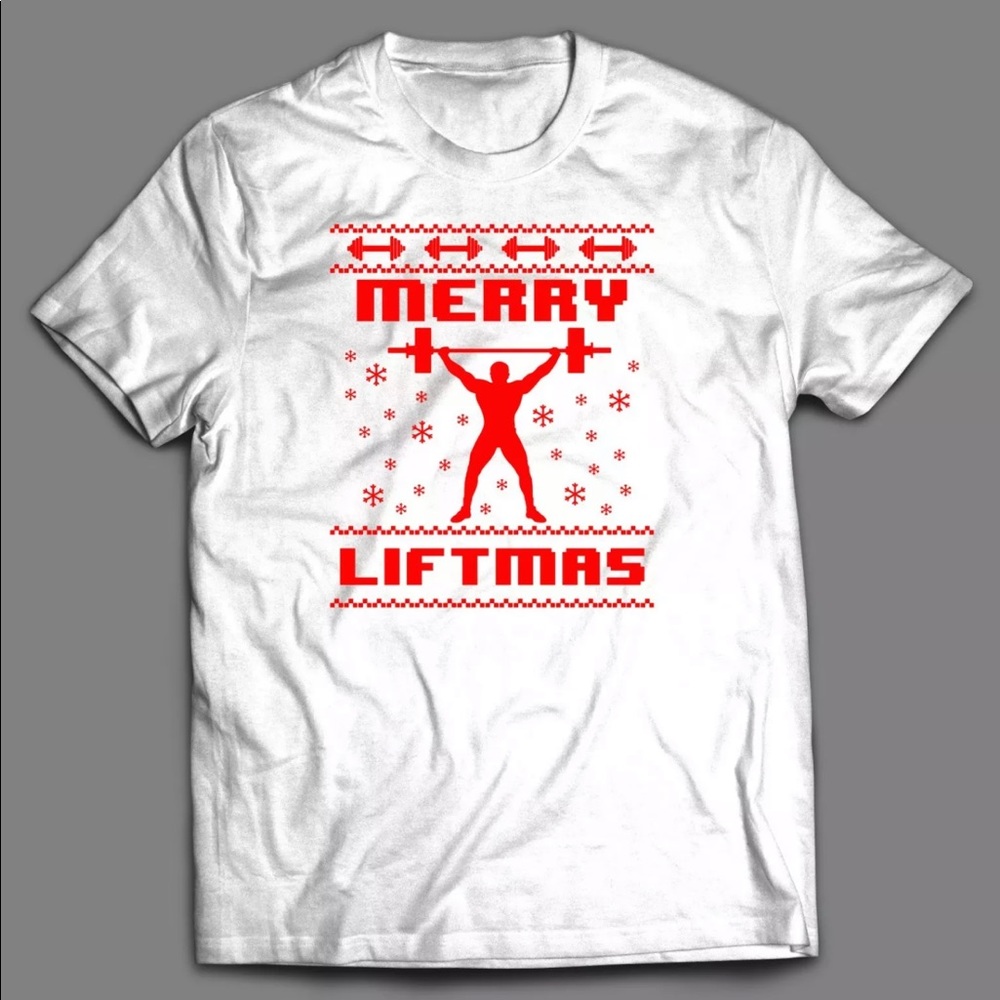 🎁 “MERRY LIFTMAS” T-SHIRT/UNISEX Size XXL